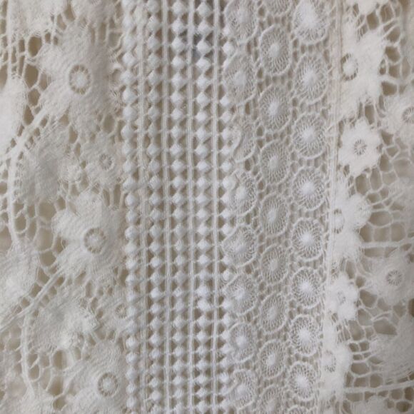 Lucky Brand size S Ivory Coquette Fairy Cotton Cottage Core Crocheted Tank Top - Picture 4 of 10